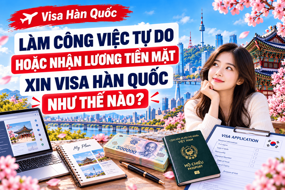 LÀM CÔNG VIỆC TỰ DO (FREELANCE) HOẶC NHẬN LƯƠNG TIỀN MẶT XIN VISA HÀN QUỐC NHƯ THẾ NÀO?